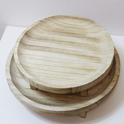 Προσαρμοσμένο λογότυπο Αποδεκτό ξύλινο σκαμνί για τηγανητά πιάτα Κουτιά σε φυσικό χρώμα ξύλου