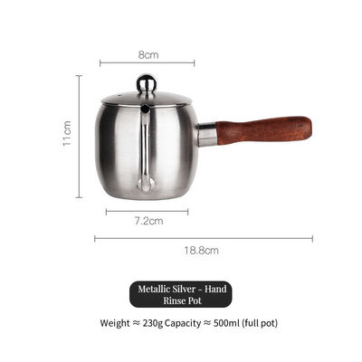 Κουζίνα για καφέ με μακρύ στόμα από ανοξείδωτο χάλυβα 304 χωρητικότητας 500 ml και ξύλινη λαβή