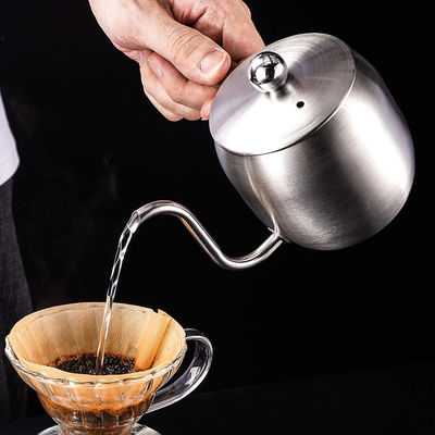 Κουζίνα για καφέ με μακρύ στόμα από ανοξείδωτο χάλυβα 304 χωρητικότητας 500 ml και ξύλινη λαβή