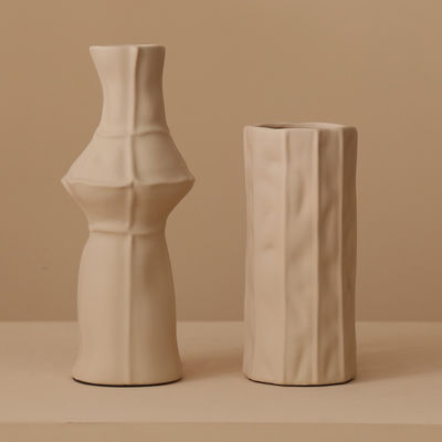 Δημιουργική λευκή διάταξη γλάστρου Σύγχρονο κεραμικό βάζο για επιτραπέζια διακόσμηση