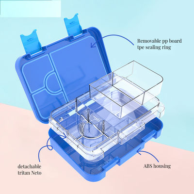 Μικροκυμάτων 2 στρώσεων με πλέγμα Bento για παιδιά Προλαμβάνει μυρωδιές Σχολή όλων των ηλικιών