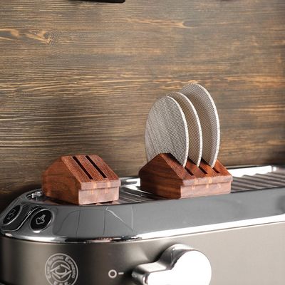 Ξύλινο 58mm Walnut Silicone Steel Screen Φιλτράρι για το σπίτι Περιλαμβάνει συσκευασία κουτί γάλακτος