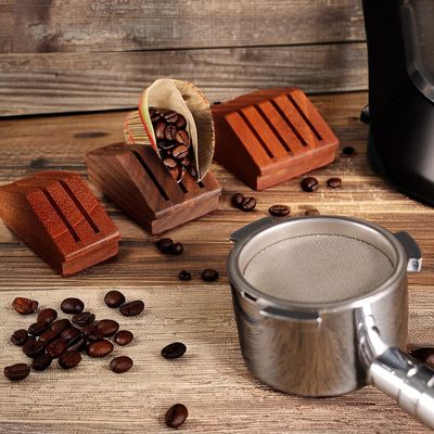 Χάλυβα Σιλικόνη Εικονίδιο Γογγύλινο ξύλο 58mm Κρατητής φίλτρου τσαγιού Espresso για εργαλεία τσαγιού καφέ