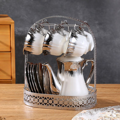 Europe Design Style Vintage Κεραμικό Κύπελλο Τσαγιού Σετ με Τσαγιέρα Χρυσό Πορσελάνη Σετ Καφέ