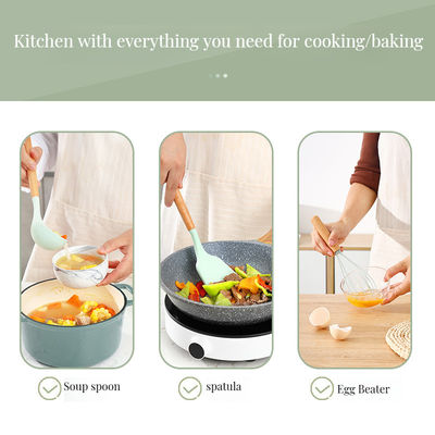 Προσαρμοσμένο λογότυπο Αποδεκτό Μη κολλητικό Εργαλεία μαγειρέματος Ανθεκτικό στη θερμότητα Σύνολο σπάτουλας σε σιλικόνη