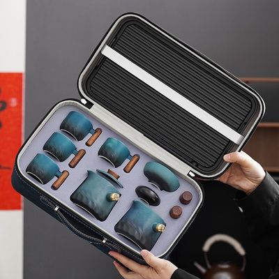 Προσαρμοσμένο έγχρωμο κεραμικό Kung Fu τσάι με ξύλινο λαβή και αφαιρούμενο πλευρικό λαβή