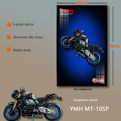 Λούξυ Art Deco γυάλινη οθόνη αυτοκινήτου Φωτογραφικό πλαίσιο για τοίχο και τραπέζι Σκάλα Σχήμα ζώνης