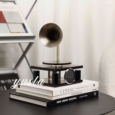 Αποκλειστικό πρότυπο Luxury Ash Crystal Record Player Ornament για το εσωτερικό διακοσμητικό γλυπτό