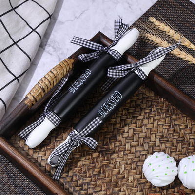 Υψηλής αξίας Bow Design Mini Silk Screen Rolling Pin για την οικιακή ψήσιμο σε προσαρμοσμένο χρώμα