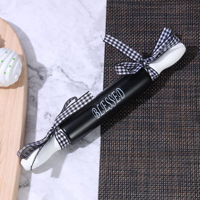 Υψηλής αξίας Bow Design Mini Silk Screen Rolling Pin για την οικιακή ψήσιμο σε προσαρμοσμένο χρώμα