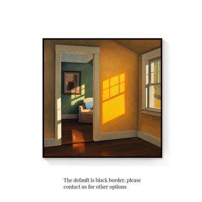 Αλουμινένιο πλαίσιο Ζωηρό σκανδιναβικό Art Deco παράθυρο καμβά ζωγραφική νεκρόζωση μοτίβο κρεμασμένη λειτουργία