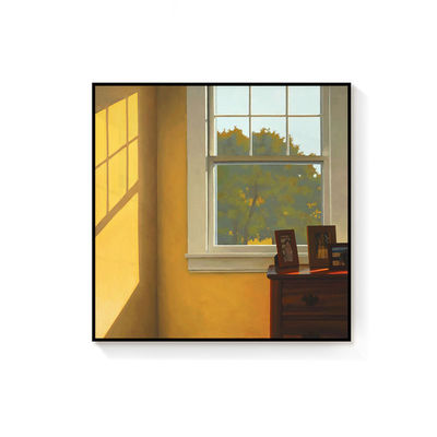 Αλουμινένιο πλαίσιο Ζωηρό σκανδιναβικό Art Deco παράθυρο καμβά ζωγραφική νεκρόζωση μοτίβο κρεμασμένη λειτουργία