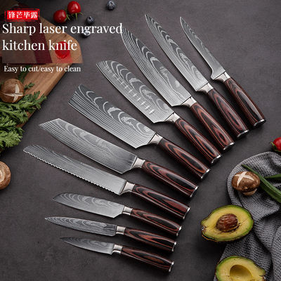 5 ίντσες Santoku μαχαίρι σετ από ανοξείδωτο χάλυβα μαγειρική μαχαίρι σεφ με κάλυμμα μαχαίρι μαγειρική