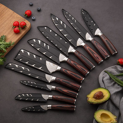 5 ίντσες Santoku μαχαίρι σετ από ανοξείδωτο χάλυβα μαγειρική μαχαίρι σεφ με κάλυμμα μαχαίρι μαγειρική