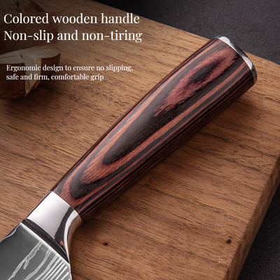 5 ίντσες Santoku μαχαίρι σετ από ανοξείδωτο χάλυβα μαγειρική μαχαίρι σεφ με κάλυμμα μαχαίρι μαγειρική
