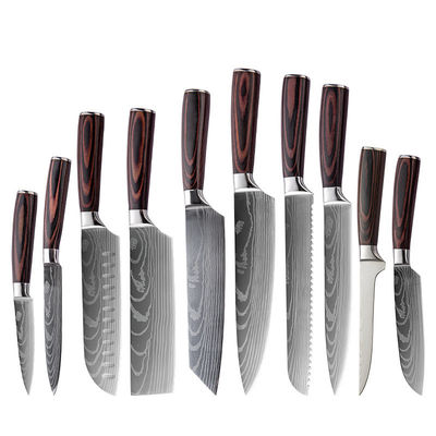 5 ίντσες Santoku μαχαίρι σετ από ανοξείδωτο χάλυβα μαγειρική μαχαίρι σεφ με κάλυμμα μαχαίρι μαγειρική