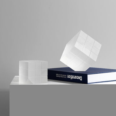 Άρτ Ντεκό Γυάλινο Κουτί του Ρούμπικ Ένα κομψό πακέτο από ένα κομμάτι για διακόσμηση σπιτιών