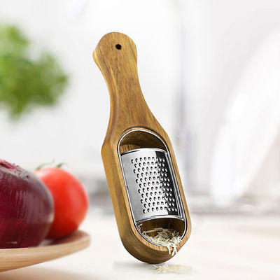 Ακασία ξύλινο δοχείο χειροκίνητο grater τυρί για εύκολη grating λαχανικών και πολλά άλλα