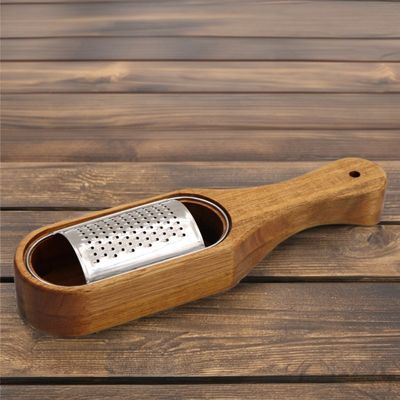 Ακασία ξύλινο δοχείο χειροκίνητο grater τυρί για εύκολη grating λαχανικών και πολλά άλλα