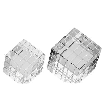 Ακανόνιστος σύγχρονος Art Deco Κουβίδας Rubik γυαλί Knick-Knack για το σπίτι και το γραφείο διακόσμηση