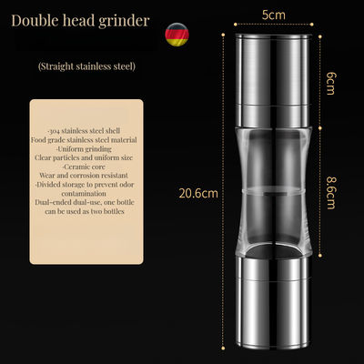 Μαύρο μανιτάρι αλατιού και πιπεριού με ανοξείδωτο χάλυβα