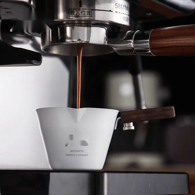 120 ml από ανοξείδωτο χάλυβα Espresso Shot Cup με λαβή Spout Frothing Pitcher Custom Logo