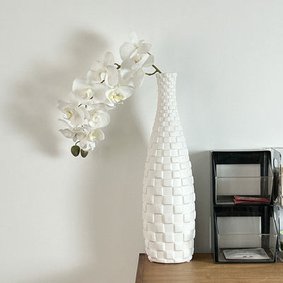 Περιβαλλοντικά φιλικά διακοσμητικά μοντέρνα Chic Tall White Capiz Shell Vase με ασιατικό Zen Design