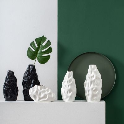 Προσαρμοσμένο Chic Ασημένιο Art Deco πορσελάνη φυτικό βάζο για σύγχρονη νυφική επιφάνεια νυφικού τραπεζιού