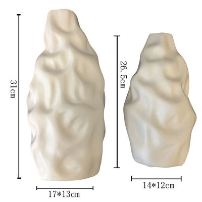 Προσαρμοσμένο μοναδικό ασημένιο πορσελάνινο βάζο λουλουδιών για διακόσμηση γαμήλιου τραπεζιού