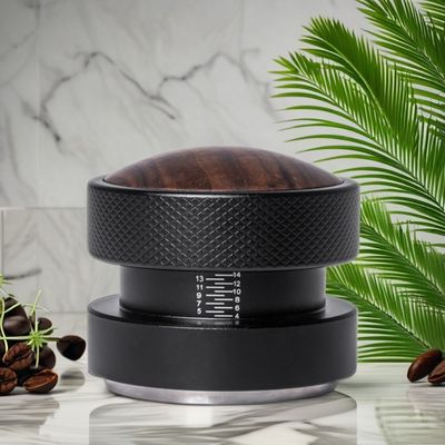 Μπαρίστα Καφέ Τάμπερ 51mm 53mm 58.35mm ανοξείδωτο χάλυβα με καπάκι ξύλου καρυδιού εργαλεία Espresso