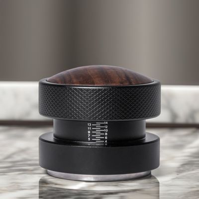 58 χιλιοστά Ασημένιο Γογγυλό ξύλινο καπέλο Καφέ Παρεμβατικό Περιβαλλοντικά φιλικό μεταλλικό εργαλείο espresso για καφέ