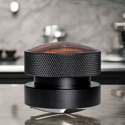 58 χιλιοστά από ανοξείδωτο χάλυβα Espresso Tamper Set με καπάκι από ξύλο καρυδιού Ανθεκτικό και οικολογικό