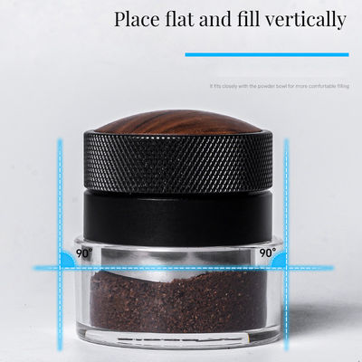 58 χιλιοστά από ανοξείδωτο χάλυβα Espresso Tamper Set με καπάκι από ξύλο καρυδιού Ανθεκτικό και οικολογικό