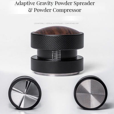58 χιλιοστά από ανοξείδωτο χάλυβα Espresso Tamper Set με καπάκι από ξύλο καρυδιού Ανθεκτικό και οικολογικό
