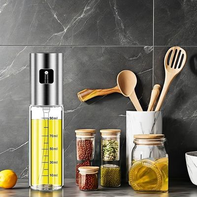 Ατσάλι και γυαλί ψεκαστήρας ελαιολάδου για κάμπινγκ Εργαλεία κουζίνας 17,8*4cm