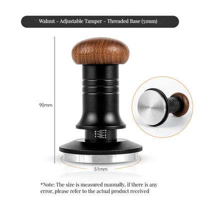 51/53/58mm Συνεχή πίεση καφέ με βάση από ανοξείδωτο χάλυβα και χερούλι από ξύλο
