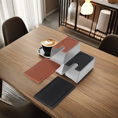 Ανθεκτικό επαγγελματικό Barista σετ με μαύρο ανοξείδωτο χάλυβα και στερεό ξύλο σταθμό