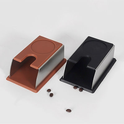 Περιβαλλοντικά φιλικός σταθμός χειραγώγησης εσπρέσο με μαύρο ανοξείδωτο χάλυβα και βάση από στερεό ξύλο