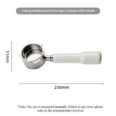 Κεραμικό χειριστήριο Espresso Portafilter 51mm με ξύλινο χειριστήριο και σχεδιασμό από ανοξείδωτο χάλυβα