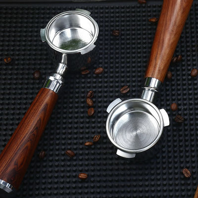 Κεραμικό χειριστήριο Espresso Portafilter 51mm με ξύλινο χειριστήριο και σχεδιασμό από ανοξείδωτο χάλυβα