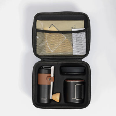 Εξωτερικό φορητό χειροκίνητο ατσάλινο τριβείο καφέ κλασικό εξωτερικό κάμπινγκ ταξίδι ζυθοποιία κιτ Περιλαμβάνει κεραμικό φίλτρο φλιτζάνι Pour