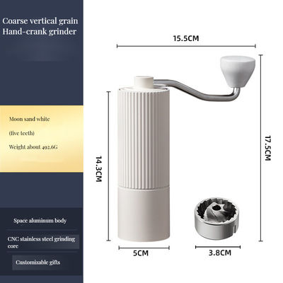 Φιλικό προς το ταξίδι χειροκίνητο τριβείο καφέ με 48 mm επίπεδο τρύπα και σώμα από ανοξείδωτο χάλυβα