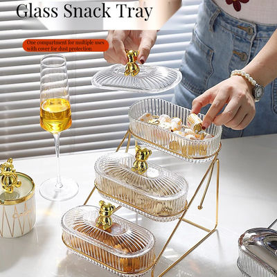 Επιστροφή στο Σχολείο Ασφαλής Λαμπερό γυαλί ελάφι δίσκο για τα πάρτι της κουζίνας εξαιρετικά