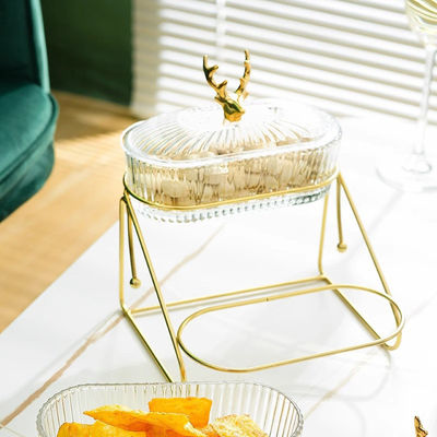 3 βαθμίδες Deer Design γυάλινο δίσκο για κομψά πάρτι γλυκά καρύδια πλαστικό υλικό