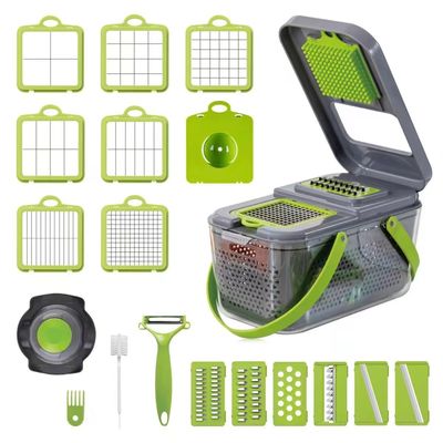 BAMBOO 22 σε 1 Πολυλειτουργικός Κόπτης Λαχανικών Τροφίμων Κόπτης Φρούτων Κόπτης Τροφίμων