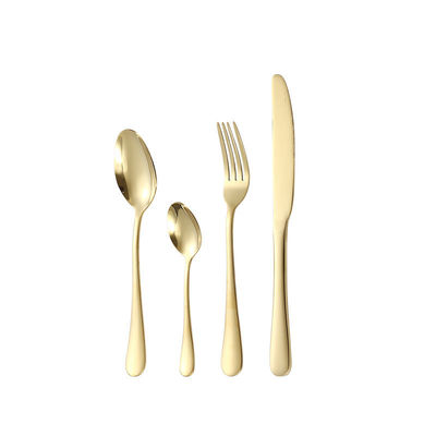 Σπίτι Ξενοδοχείο Εστιατόριο Γάμοι 24pcs πολυτελή χρυσό μαχαιροπλαστική σετ με ανοξείδωτο χάλυβα