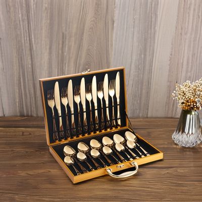 Βιώσιμη από ανοξείδωτο χάλυβα 24pcs Συγκρότημα μαχαιροπήρου για το σπίτι Ξενοδοχείο Εστιατόριο Γάμοι