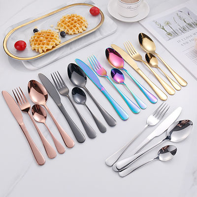 Βιώσιμη από ανοξείδωτο χάλυβα 24pcs Συγκρότημα μαχαιροπήρου για το σπίτι Ξενοδοχείο Εστιατόριο Γάμοι