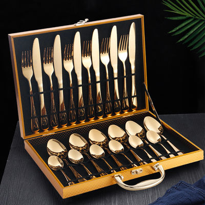 Βιώσιμη από ανοξείδωτο χάλυβα 24pcs Συγκρότημα μαχαιροπήρου για το σπίτι Ξενοδοχείο Εστιατόριο Γάμοι