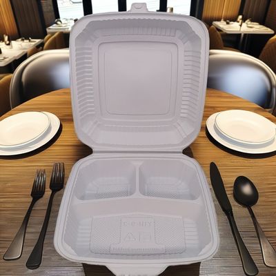 Στυλ απλότητας Βιοδιασπώμενα δοχεία διατροφής για μία φορά τετράγωνες πλαστικές κουτιά μεσημεριανού φαγητού
